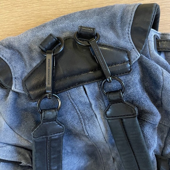 Alexander Wang Marti Suede Leather Blue Mini Backpack - Picture 6 of 16
